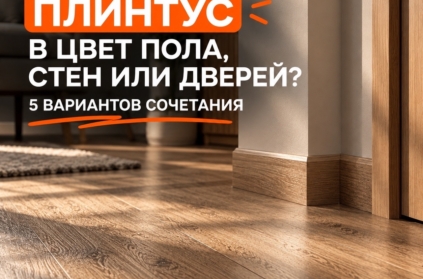 Плинтус в цвет пола, стен или дверей? 🤔

Казалось бы, небольшая деталь интерьера. Но именно плинтус может визуально объединить разные элементы отделки или,...